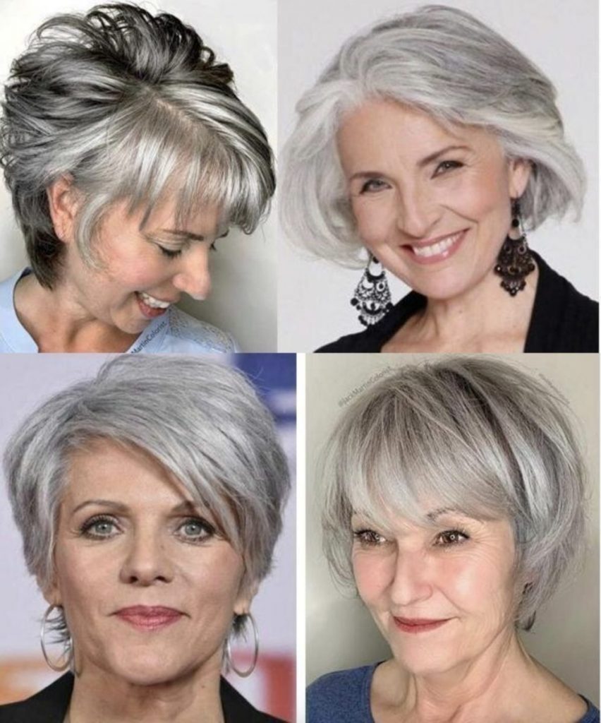 Прически для женщин \"за\". Что лучше: седина или крашеные волосы